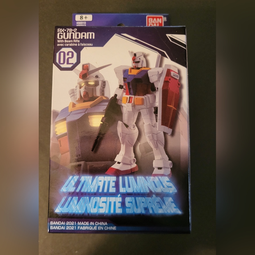 Bandai Gundam Ultimate Luminous Figure w/ Beam Rifle 4" RX-78-2. #02. Brand New.